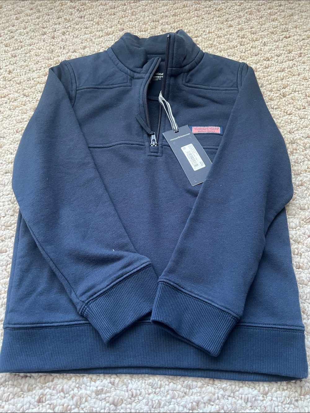 Vineyard Vines Navy Kids Shep Shirt Half-Zip Sweatshirt